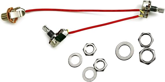 Prewired Electric Guitar Wiring Harness 500K Pot Control 1V 1T 500K 3 Way Harness 6.35 Circuit Preamp Circuit Wired Kit with Plug Kit