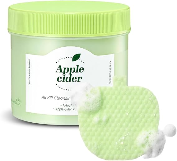 Ariul Apple Cider Çift Taraflı Yüz Temizleme Pedi 60 Adet|iyileştirici|elma Sirkeli, Su Bazlı