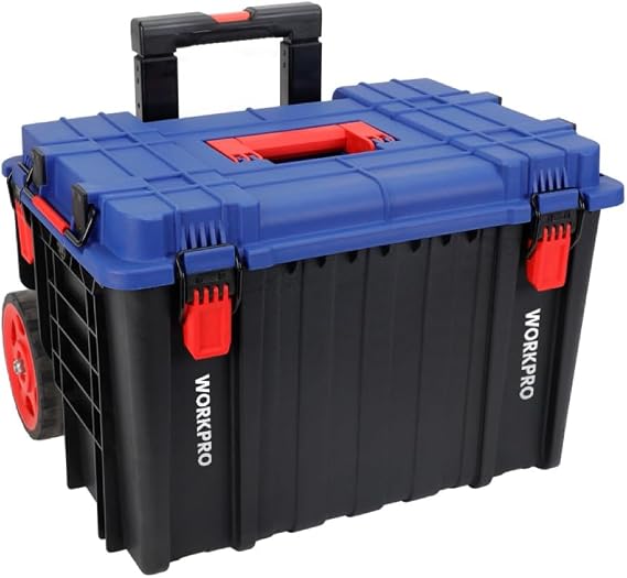 Workpro WP283032 Tekerlekli Kilitli Profesyonel Takım Çantası, 54L, 56x44.2x50cm, PP Malzeme, Su Geçirmez Contasız Kapak, 25kg Taşıma Kapasitesi