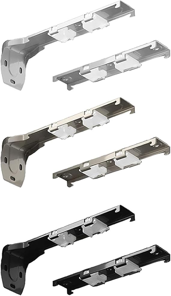 Track Wall Mount Brackets/Track Ceiling Mount Brackets, For Top-mounted Track/side-mounted Track, White/black/champagne(Black+double top code,10pcs)