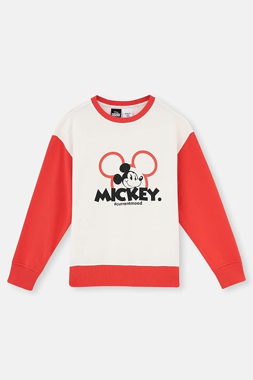 Dagi Erkek çocuk Mıckey Mouse Baskı Detaylı Unısex Sweatshırt Ekru 3-4_parent