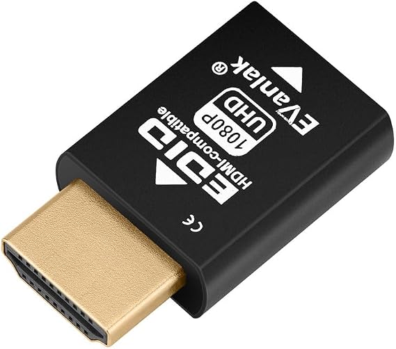 Mini HDMI EDID Emulator Passthrough - 1920x1080@59Hz | Compact Design | Supports HDMI Switches, Extenders, AV Receivers, Video Splitters-1Pc