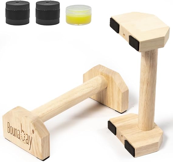 Parallettes Bars, Push Up Stands for Handstands, Planche Dips, Calisthenics, Strength Training Parallel Bars