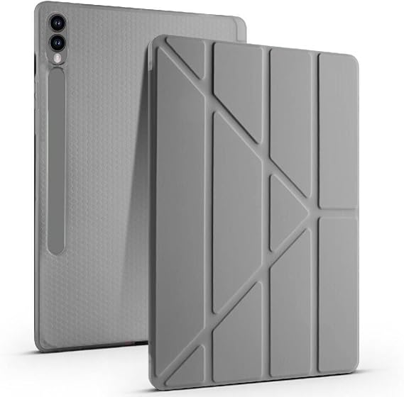 Samsung Galaxy Tab S10 Ultra X920 14.6 İnç Katlanabilir Kalemlikli Standlı Akıllı Kılıf Koyu Gri