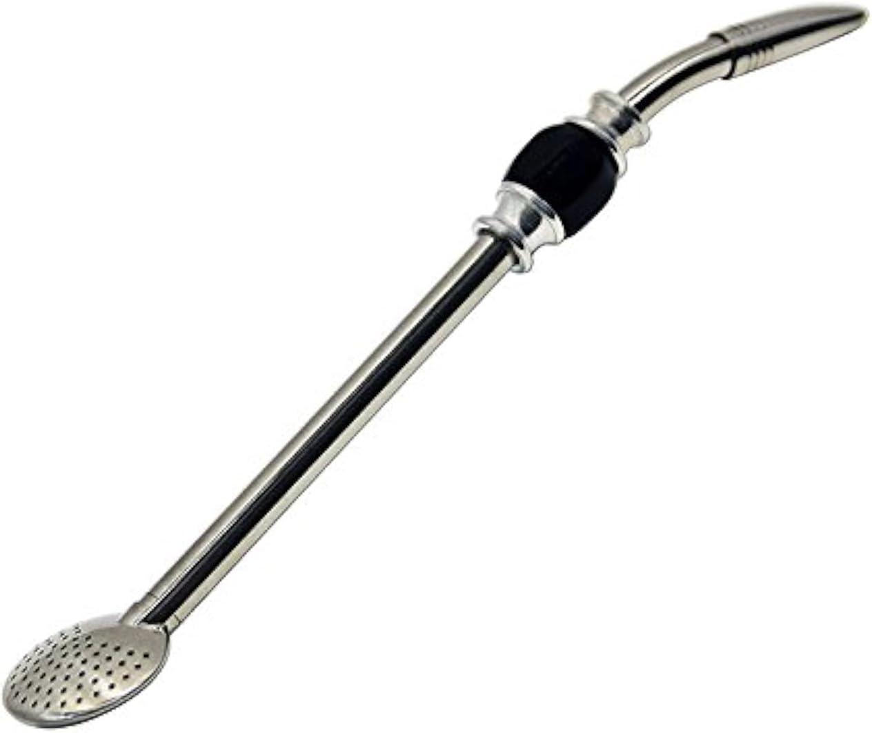 RECHERE Stainless Steel Yerba Mate Tea Bombilla Gourd Drinking Straw Filter Silver Black