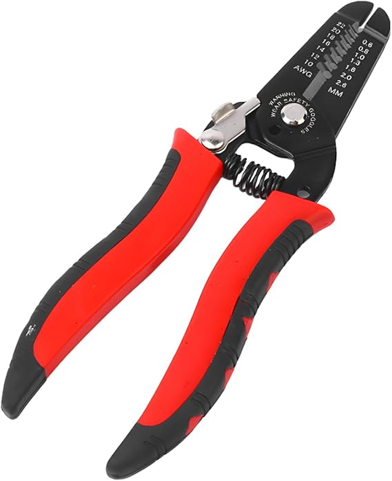10-22AWG Multi Gauge Wire Cutter and Wire Stripper, 7" Precision Spring Tool, Easy to Use for DIY Projects, Ideal for Electrical Wiring, Stripping, and Cutting Cables