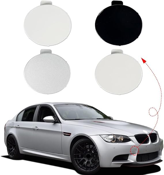 車のフロントバンパー牽引フックカバーキャップ BMW Mシリーズ M3 4ドア E90 セダン 2ドア E92 クーペ E93 コンバーチブル 2007 2008 2009 2010 2011 2012 2013 51118043981 カーボンブラック 右助手席 Senger Senger ide