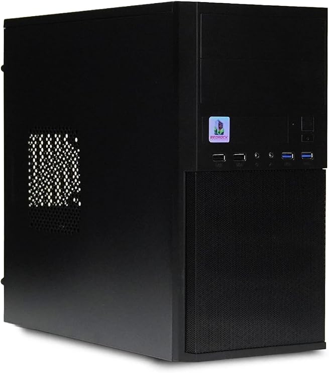 BEDROCK Quartzite Workstation Tower PC – i5 9500 CPU – 16GB RAM – 500GB SSD – Wi-Fi – Windows 11