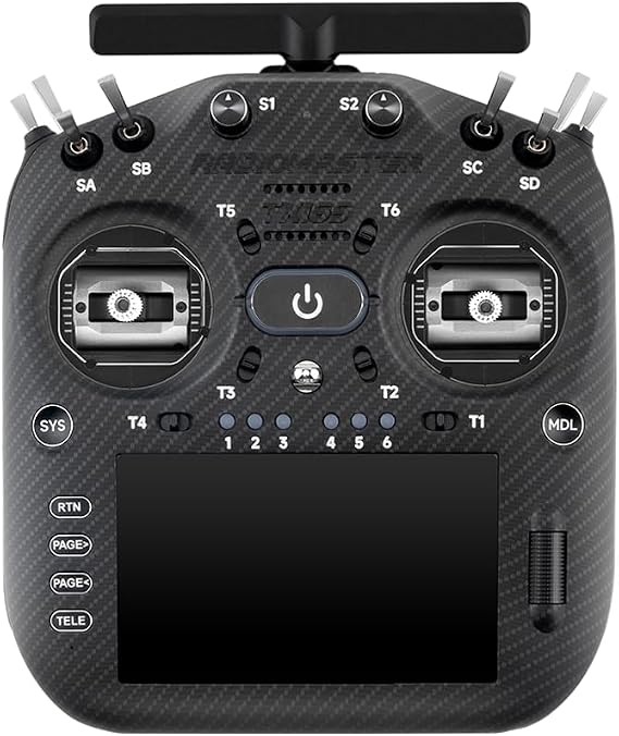 RadioMaster TX16S MK3 MAX 2.4G ExpressLRSラジオコントローラーブラックモデル2。