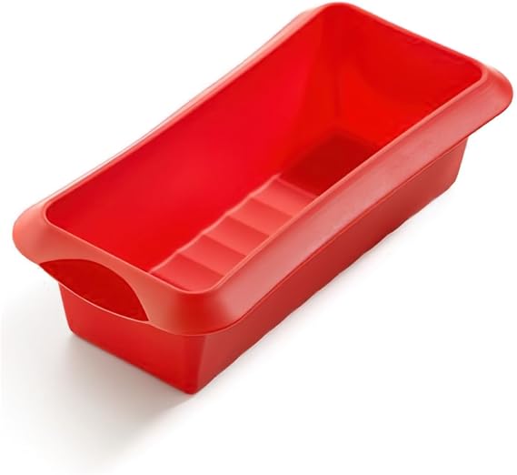 Lékué Rectangular Silicone Baking Mould Platinum Red, 24 cm