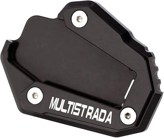 Motorcycle Side Stand Extension Kickstand Plate Compatible With Ducati Multistrada V4 V4S 950 950S 1200 1200S 1260 1260S | Foot Pad Support Multistrada Accessories (black-1)