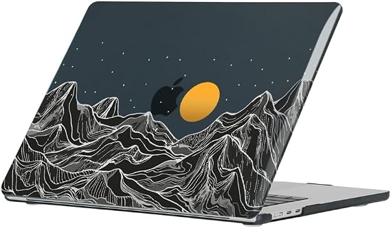 Minesk Macbook Pro M1 / M2 13'' ile Uyumlu Sert Polikarbonat Koruyucu Kılıf (A1706/A1708/A1989/A2159/A2251/A2289/A2338) (Baskılı - 9)