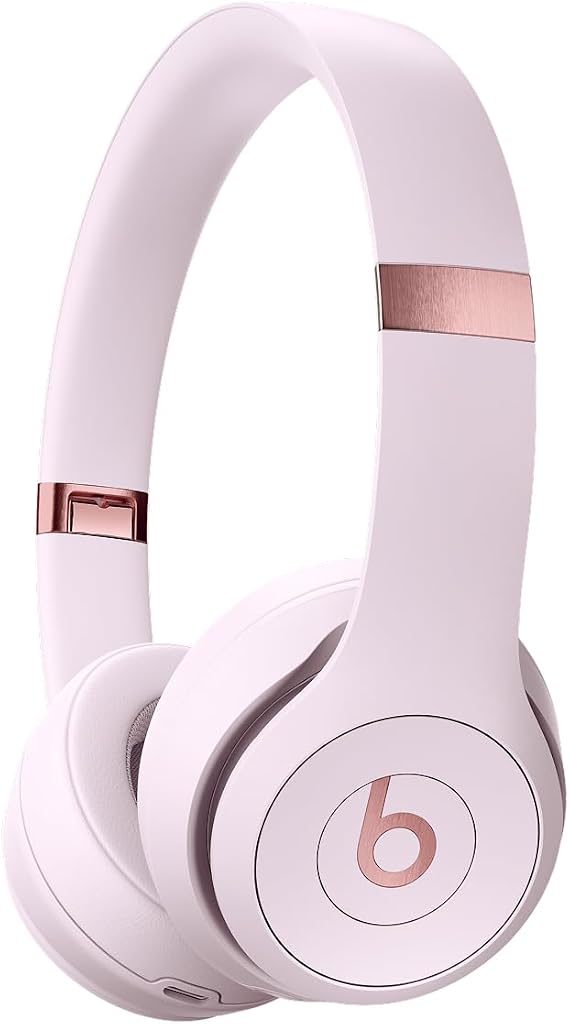 Beats Solo 4 — Kablosuz Kulak Üstü Kulaklık – Ultra Hafif Ergonomik Tasarım, Apple ve Android ile Uyumlu, Bluetooth®, Dahili Mikrofon, 50 Saate Kadar Dinleme Süresi - Bulut Pembesi