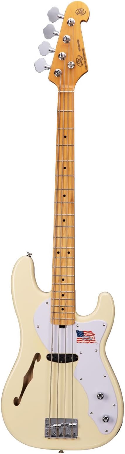 SX SBA2PH VWH Bass Guitar Thin Line Body TL Type Ash Body