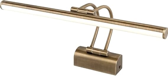 Sarjlı LED Flüt Resim Aplik | 8W | 3200K Gün Işığı | 50cm | Duvar Tipi Ayna/Tablo Üstü Dekoratif Işık | IP20 İç Mekan Kullanım (Eskitme Kasa) [Enerji Sınıfı A]