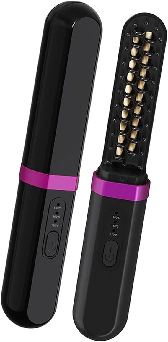 Professional Styling Comb Thermal Brush Adjustable Heat Settings Suitable for Quick Straightening Daily Hair Care Straightening Brush