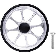 82Mm Widened Bearing Easy Wheel, For Brompton And For 3Sixty Folding Bikes, Aluminium Alloy And Rubber Constructionm, For Stable Towing, Smooth Rolling And Easy Installation(Silver)