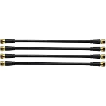 Satix Coaxial Patch Cable with F-Connector 25 cm Pack of 4 Black