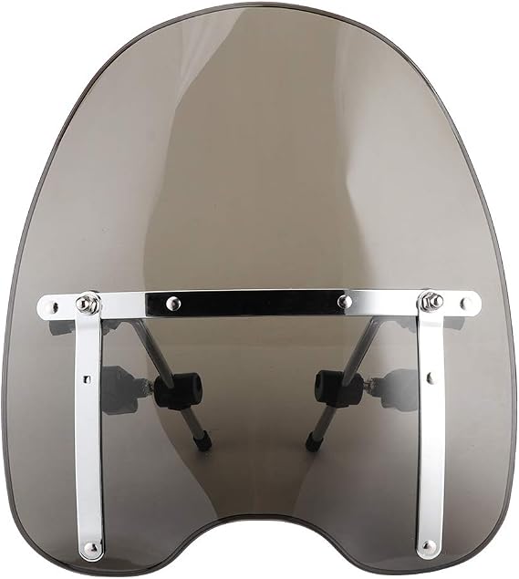 Motorcycle Windscreen Universal 22-25 mm Handlebar Mount Motorcycle Wind Deflector Windscreen [Smoky]