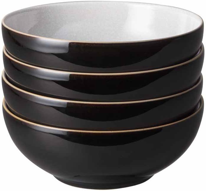 Denby Elements 406042107 Cereal Bowl Set, Black