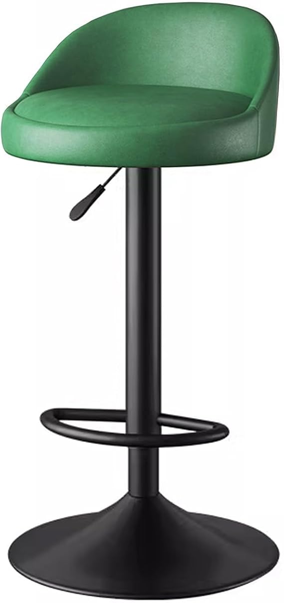 Adjustable Ergonomic Stool 60 80 cm Height Thick Cushioned Office Chair Kitchen & Workshop Seat Ideal for Beauty Salons & Studios (Green)
