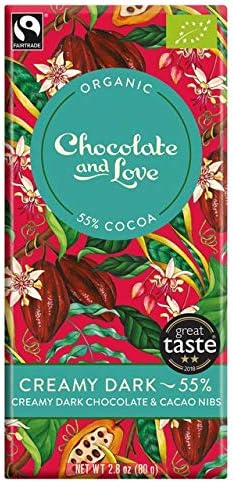 Chocolate And Love | Creamy Dark 55% Chocolate | 10 x 80g