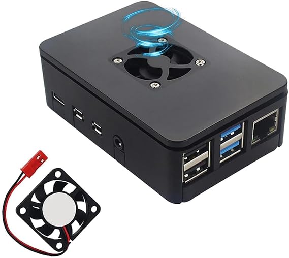 Raspberry Pi 4 Model B Soğutma Fanlı Kutusu