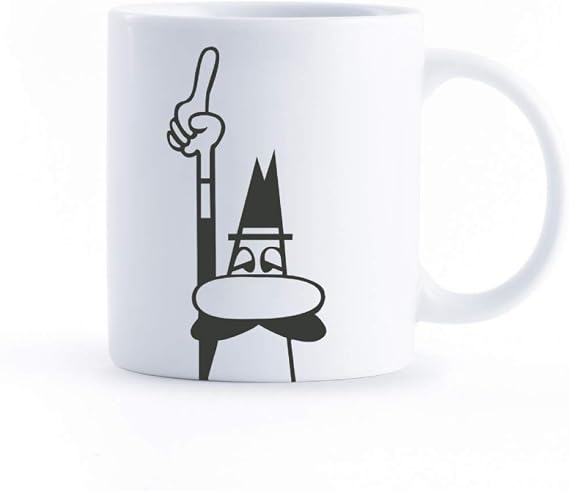 Bialetti - Kupa - Mug - 250mL - Bialetti İkonik Bıyıklı Adam Desenli - Porselen