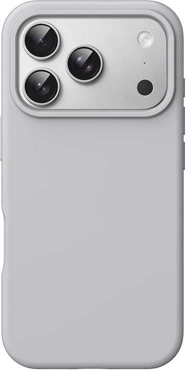 MADNOVA iPhone 17 Pro İle Uyumlu Lansman Kılıf İnce Sıvı Silikon 3 Katmanlı Tam Kaplamalı Yumuşak Jel Kauçuk Telefon Kılıfı (Gri)
