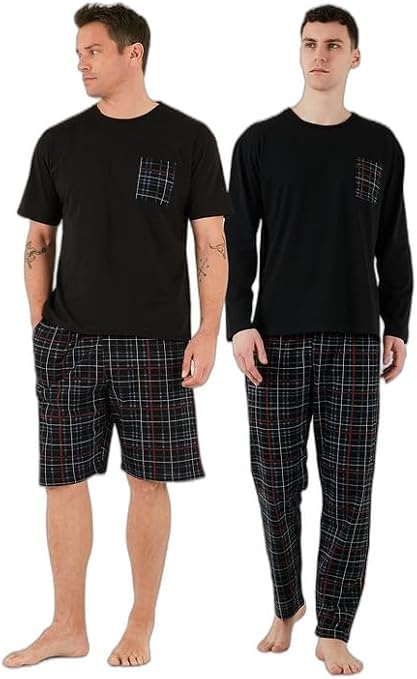 Buratti Pamuklu Regular Fit Kareli 2'li Paket Pijama Takımı Erkek PİJAMA TAKIMI 657200120S2