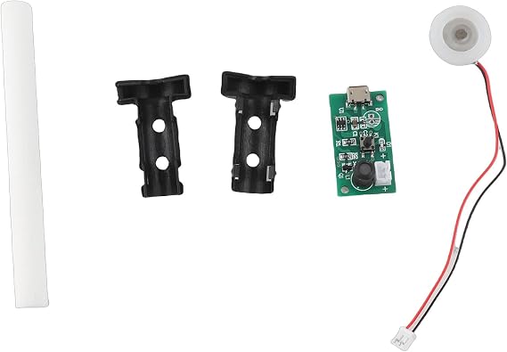 Qqmora Atomization Plate High-Efficiency USB Humidifier Circuit Board Driver with Timing Switch for 5V Atomization Module, ABS + Silicone+ Ceramic Material for Home Office Use