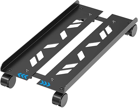 PC Stand for PC Tower, Mobile CPU Stand, Metal Computer Tower Stand with 4 Rolling Casters, Adjustable Wide Computer Tower Stand for Most Gaming PC Cases
