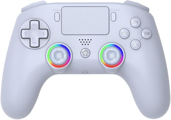 Subsonic - Wireless controller for PS4 / Playstation 4 - Bluetooth controller with LED, vibration and gaming headset jack - White [playstation_4]