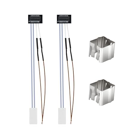 2 Pack Ceramic Heater & Thermistor Kits for Bambu Lab P1P/P1S, 24V 48W Ceramic Heater High Temperature Thermistor with Fixing Clip P1 Series 3D Printer Accessories Parts