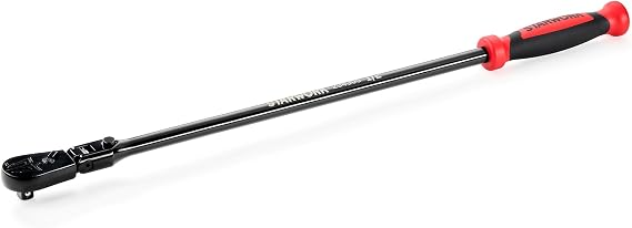STARWORK True Mechanic™ 1/2" Drive 90 Tooth Dust-Proof Black Chrome Locking Flex Ratchet, 27-3/8" Length