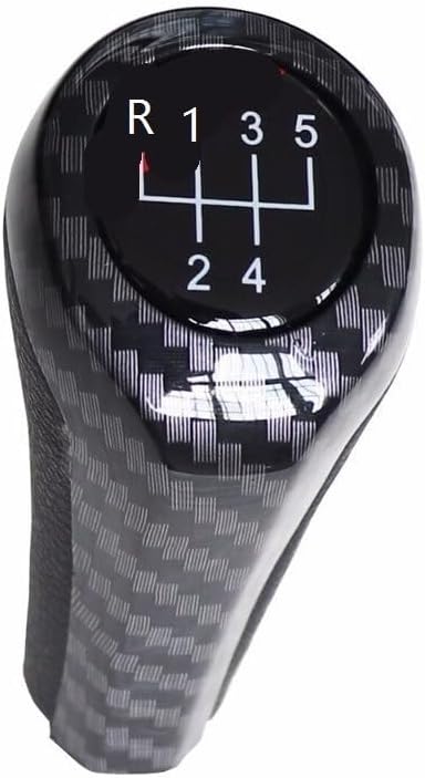 Gear Knob Gear Knob Suitable for BMW 1 3 5 6 Series E46 E53 E60 E61 E63 E91 E91 E91 E92 E83 E87 E90 E91 E92 E92 X1 X5 E91 E91 E91 1 E92 EX1 X5 Chrome-Plated Matte Carbon Fibre (Carbon L