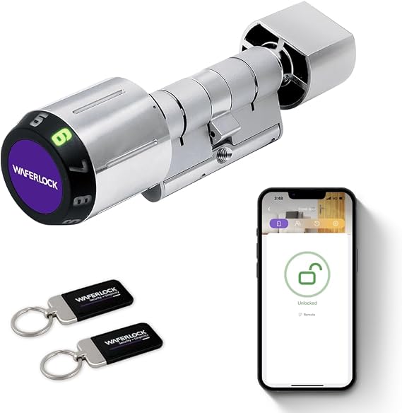 C760 Euro Smart Cylinder Lock, 30/30-45 (60-75mm), Nickel Finish
