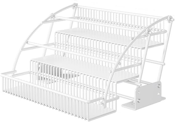 Pull Down Shelf Organizer,3 Tier Kitchen Cabinet Pull Down Shelf Large Storage Space,Save Space for Kitchen Upper Cabinet(White,27.5x8x21.5cm)
