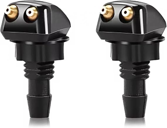 2 Pcs Adjustable Car Windscreen Washer Nozzles Front Wiper Jet Replacement