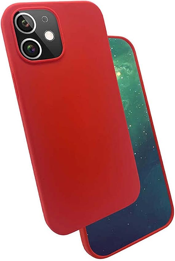 Zore Apple ile uyumlu iPhone 12 Mini Kılıf Silk Silikon Kırmızı