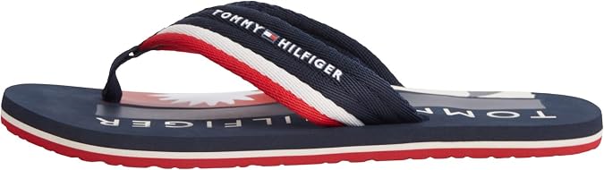 Tommy Hilfiger Men's Patch Print Hifiger Beach Sandal Fm0fm05903Flip Flops
