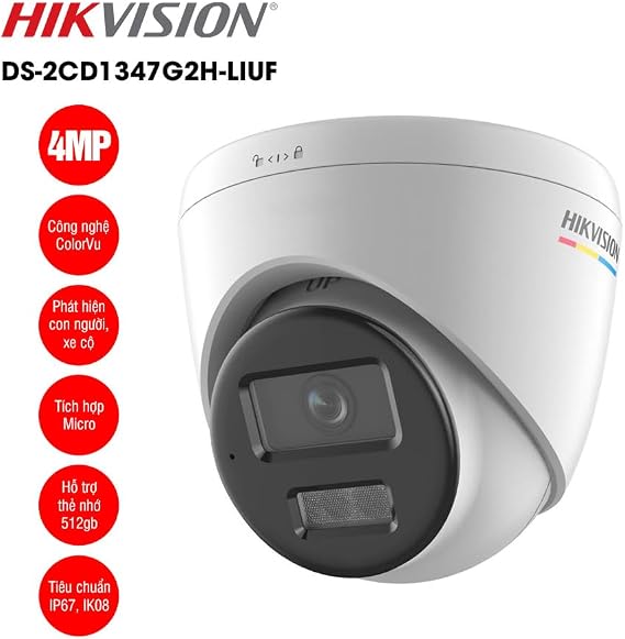 Hikvision 4mp Ds-2cd1347g2h-liuf 2.8mm Seslİ Dome Ip Kamera Colorvu