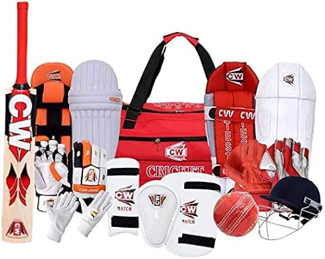 CW Challenger Kashmir Willow Bat Kit Cricket Set 12 Pieces Sports Kit Cricket Equipment Bundle Cricket Packge