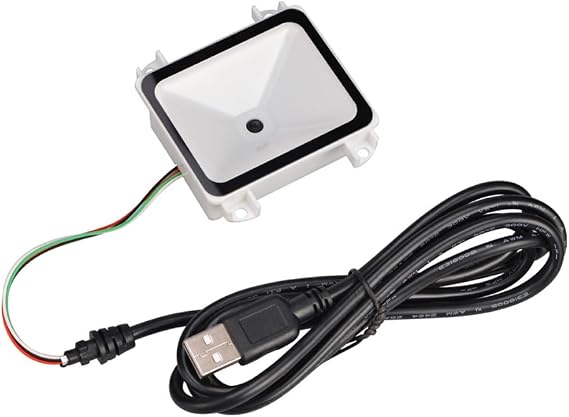 Lisher Integrated 2D Barcode Scanner USB QR RS232 Interface Kiosk TTL Small Barcode Printer Fixed Installation Easy to Use White