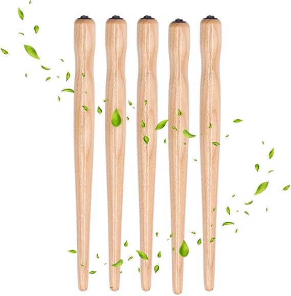 5Pcs Tachikawa Comic Pen Nib Holder for Various Pen Nib, Comic Dip Pen Set, Dip Pen Nib Holder Premium Sandalwood Hold Sturdy Comic Pen Nib Holder5Pcs Burlywood C (Original Wood Color)