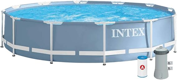 Intex – Swimming Pool Removable Prism Frame With Purifier 366 x 76 light blue
