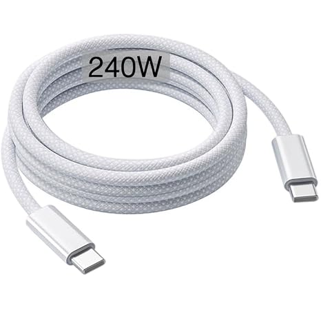 240W USB-C Charge Cable 2m, 6ft USB C to USB C Cable, Fast Charging Cord for Macbook Pro/Macbook Air/Neo, iPad Pro 12.9/11, 10th, iPad Air 5th/4th,Mini 7th/6th, iPhone 18/17/16/15/17e/Duo/Pro Max Lead