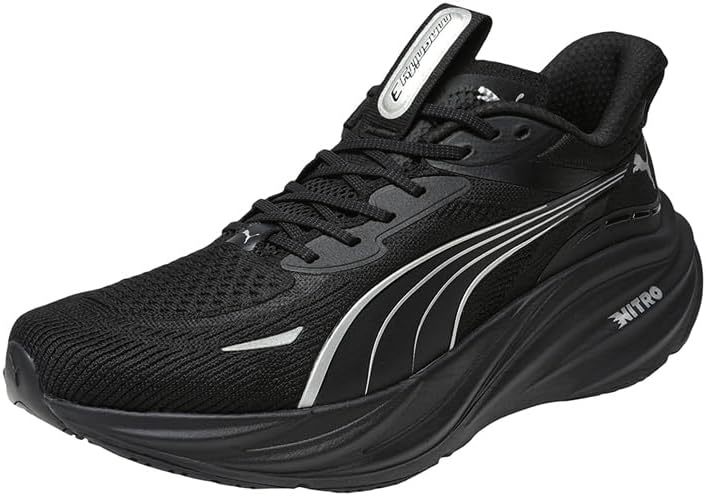 Puma Men's Magnify Nitro 3 Running Shoe without Stabilizers Running Shoes PUMA Black-Speed Blue - Black