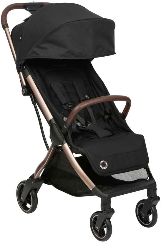 Maxi-Cosi Maxi Cosi Eva Otomatik Katlanan Kompakt Bebek Arabası Essential Black Champagne