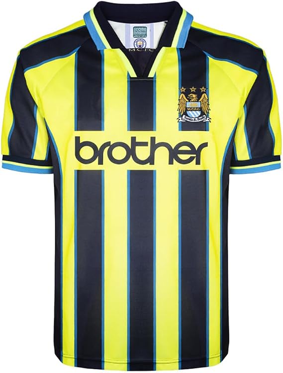 Score Draw Manchester City 1999 Wembley Retro Shirt
